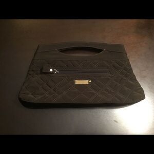 Vera Bradley Espresso Brown Quilted Clutch
